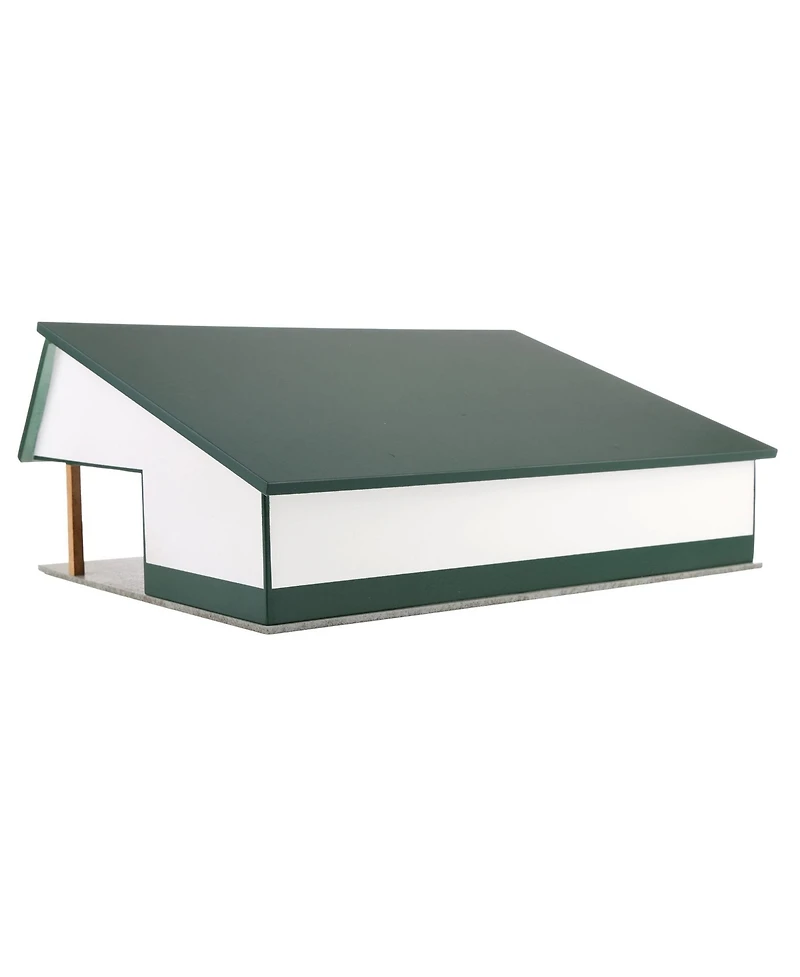 1/64 White & Green 64ft x 48ft Wooden Cattle Shed with Removeable Roof Sta-224