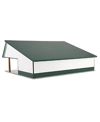 1/64 White & Green 64ft x 48ft Wooden Cattle Shed with Removeable Roof Sta-224
