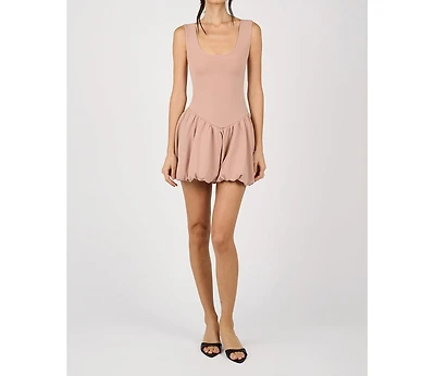 WeWoreWhat Women's Deep V Waist Bubble Dress