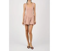 WeWoreWhat Women's Deep V Waist Bubble Dress