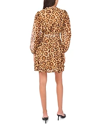 Msk Women's Satin 3/4-Sleeve Shirtdress