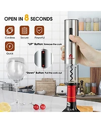 6 in 1Electric Wine Bottle Opener Set Rechargeable Cordless Corkscrew Opener Set
