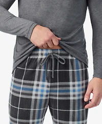 Cuddl Duds Men's Cabin Fleece Long Sleeve Pajama Set