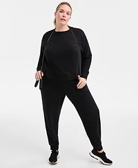 Id Ideology Plus Fleece Crewneck Sweatshirt, Macy's Exclusive