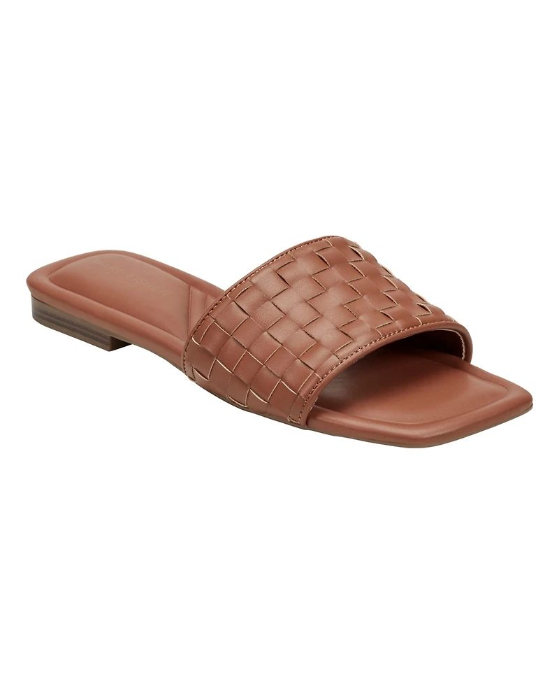 Marc Fisher Women's Lecee Woven Square Toe Sandals