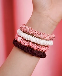Slip 4-Pc. Pure Silk Candy Cane Skinny Scrunchies Set