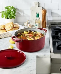 The Cellar Enameled Cast Iron 6-Qt, Dutch Oven Bordeaux, Macy's Exclusive