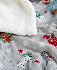 Holiday Lane Cozy Plush Throw, 50" x 60", Exclusively at Macy's