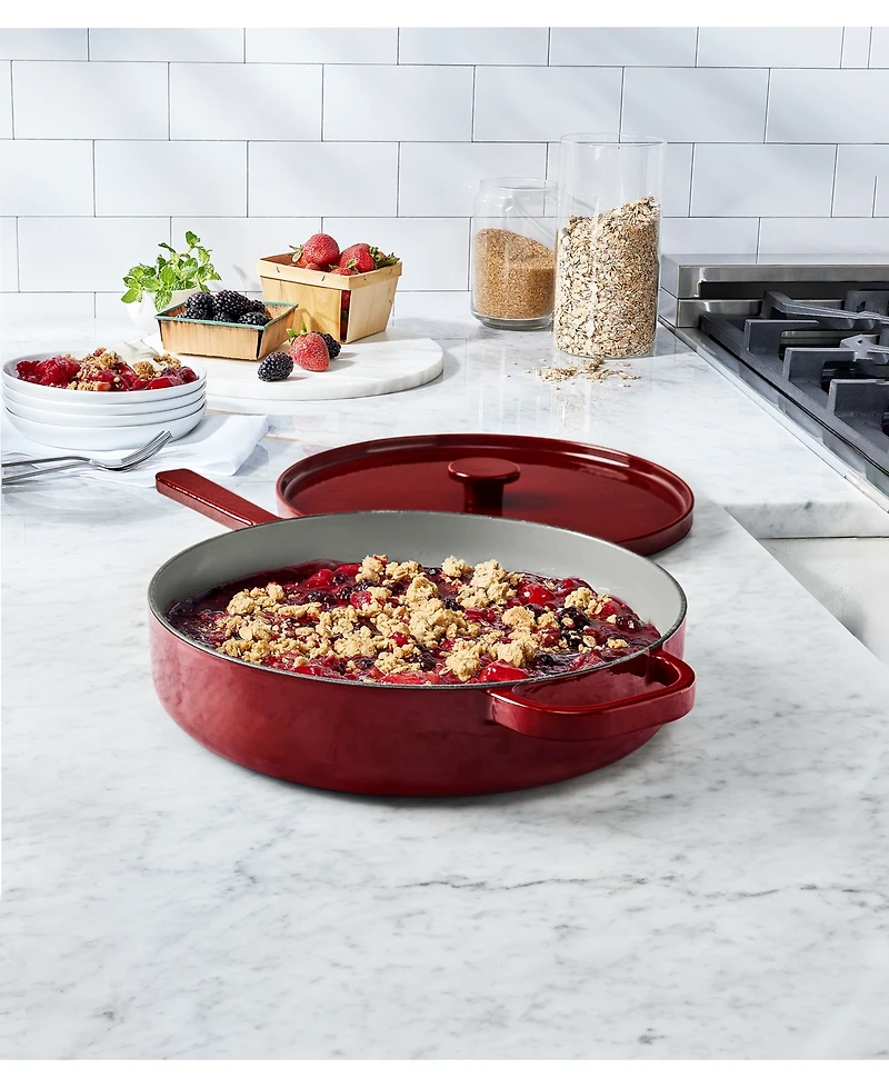 The Cellar Enameled Cast Iron 3.5-Qt. Braiser Bordeaux, Macy's Exclusive