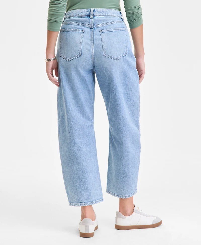 On 34th Women's Cropped High-Rise Barrel-Leg Jeans, Macy's Exclusive