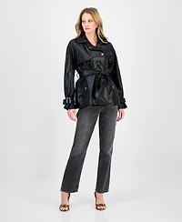Guess Women's Marika Faux Leather Trench Coat