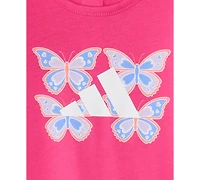 adidas Baby Girls Ruffle Long Sleeve Round Neck Coverall