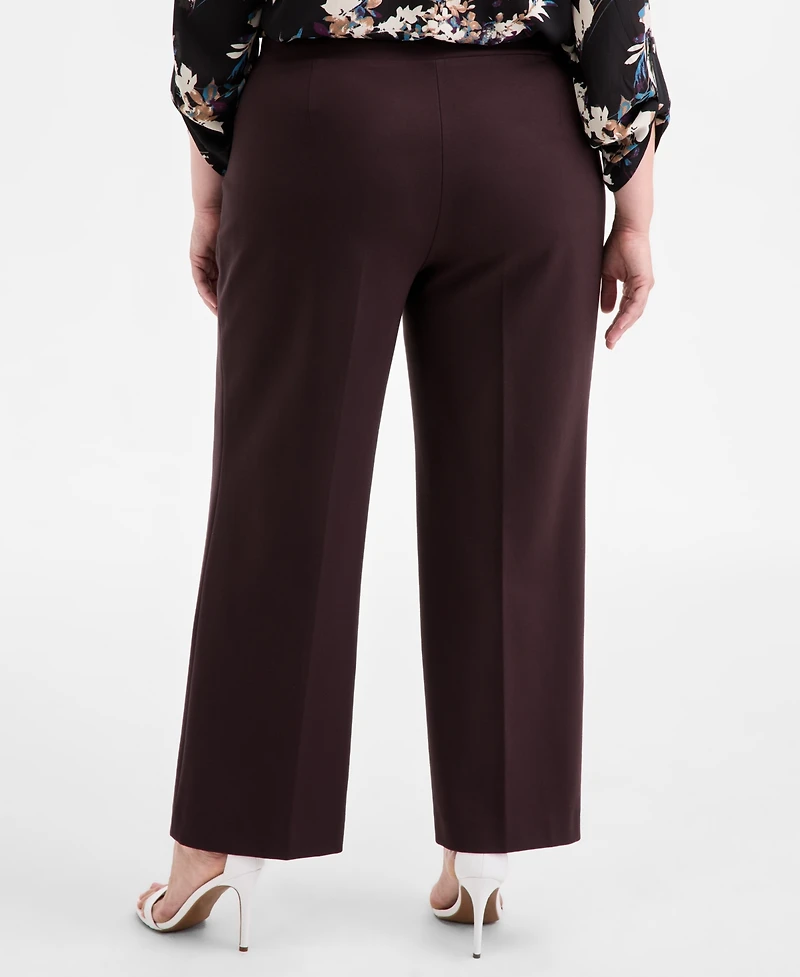 Anne Klein Plus Pull-On Wide-Leg Pants