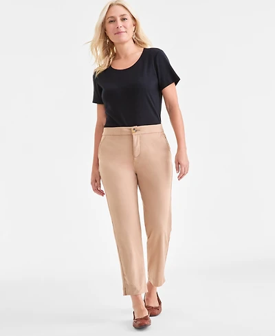 Style & Co Women's Faux-Suede Straight Leg Pants, Macy's Exclusive