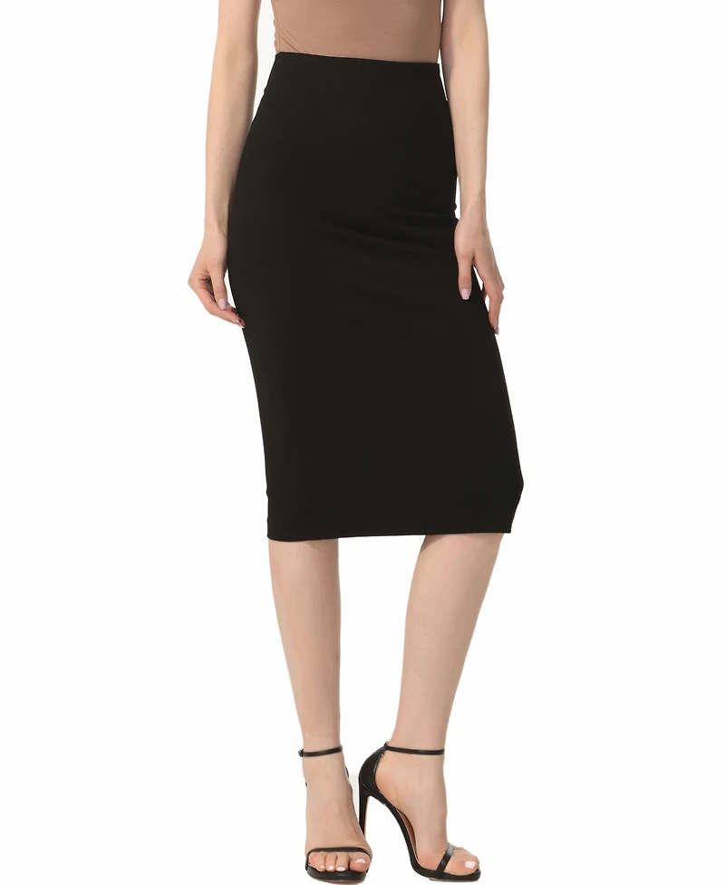 kimi + kai Women's Exposed Back Zip Pencil Skirt