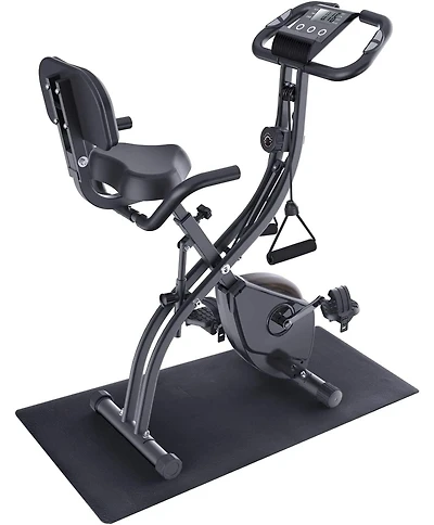 4 in 1 Indoor Cycling Bike with 16 Level Magnetic Resistance Training Bike with Arm Resistance Band