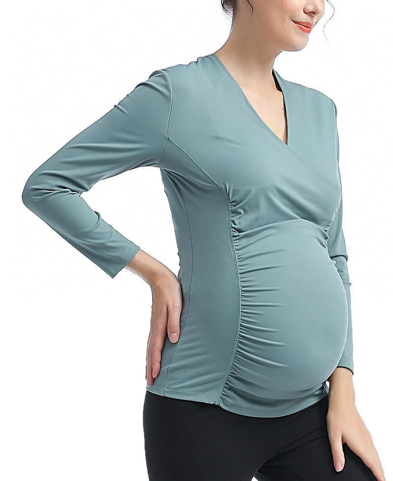 kimi + kai Women's Maternity Essential Nursing Active Top