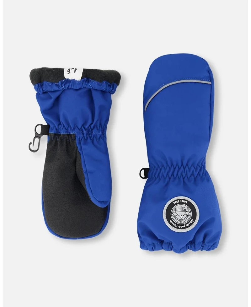 Deux par Boy Winter Mittens Play Royal Blue