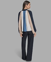 Bcbg Women's Long Sleeve Pleated Top