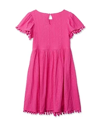 Lands' End Girls Lace Short Sleeve Dress