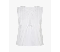 WeWoreWhat Women's Tie Front Flare Top
