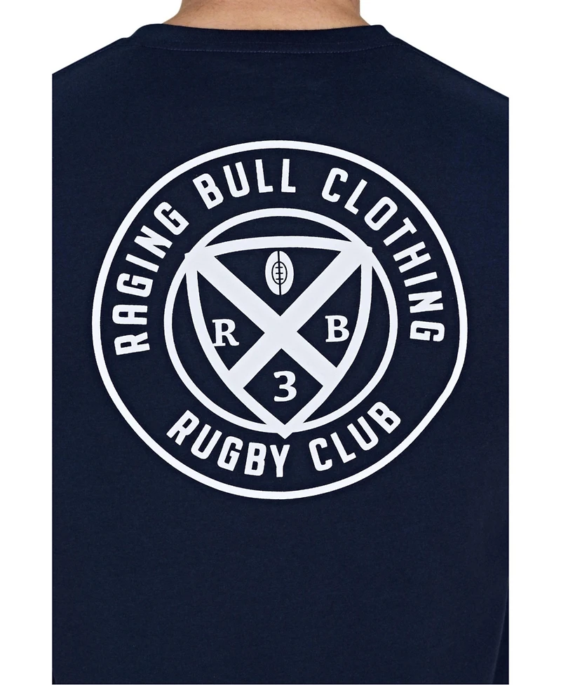 Raging Bull Big & Tall Rugby Club Back Print T-Shirt