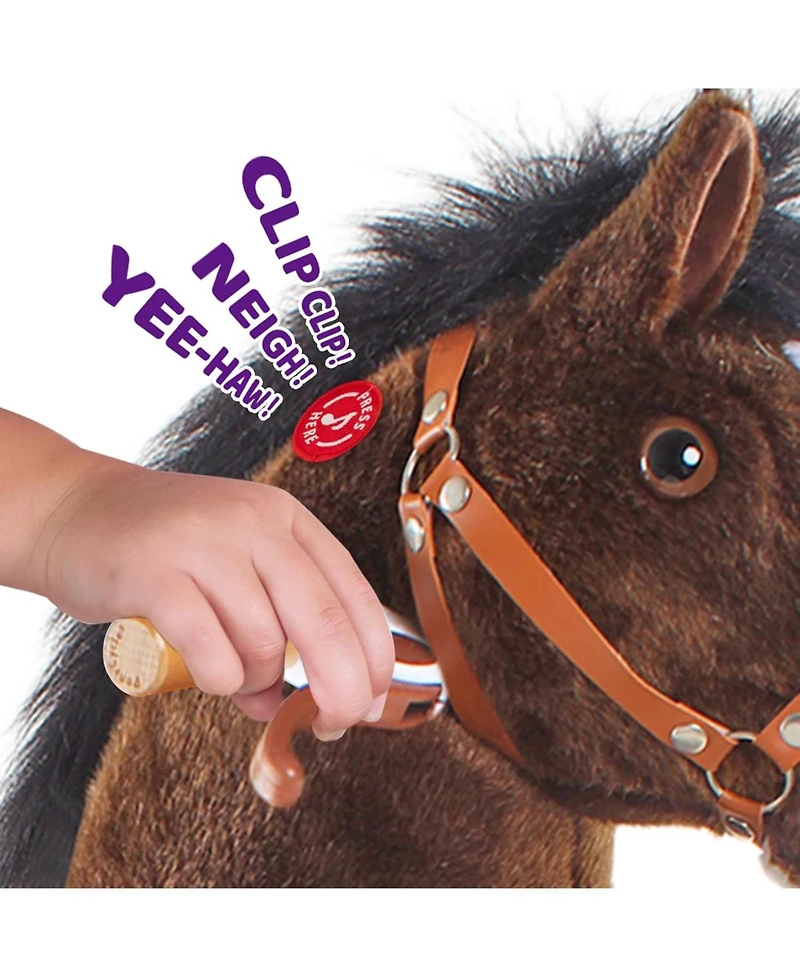PonyCycle Ride-on Horse Chocolate Model U Size 4 for 4-7 Years