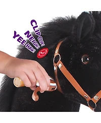 PonyCycle Ride-on Horse Black Model U Size 4 for 4-7 Years