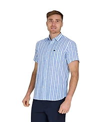 Raging Bull Big & Tall Short Sleeve Cotton Linen Look Shirt
