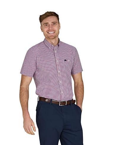 Raging Bull Big & Tall Short Sleeve Graph Check Poplin Shirt