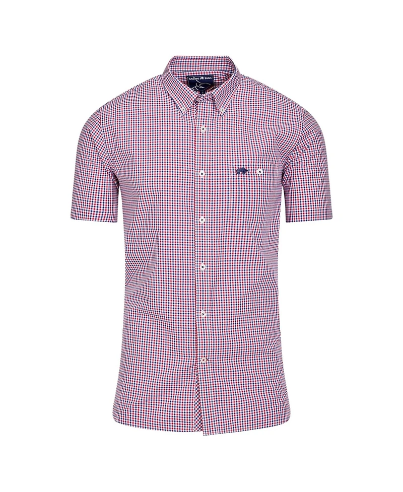 Raging Bull Big & Tall Short Sleeve Graph Check Poplin Shirt