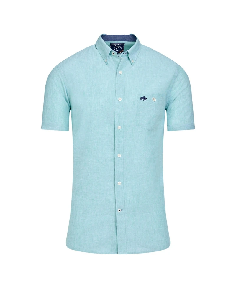 Raging Bull Big & Tall Short Sleeve Linen Shirt