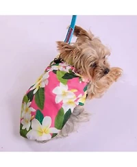 Tommy Bahama Pet Hawaiian Shirt Apparel Harness Pink M