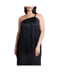 Eloquii Women's Plus Ruffled Bandeau Top