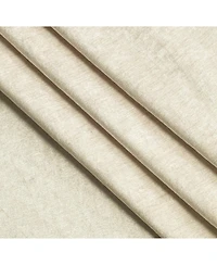 Kate Aurora 2 Piece Heavy Weight Light Filtering Rod Pocket Luxurious Royal Chenille Curtain Panels - Beige