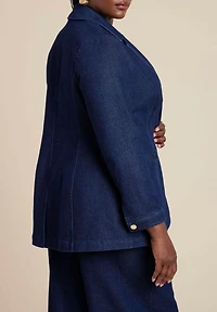Eloquii Women's Plus Denim Blazer