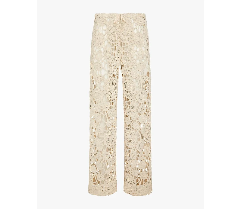 WeWoreWhat Women's Pull On Crochet Pant