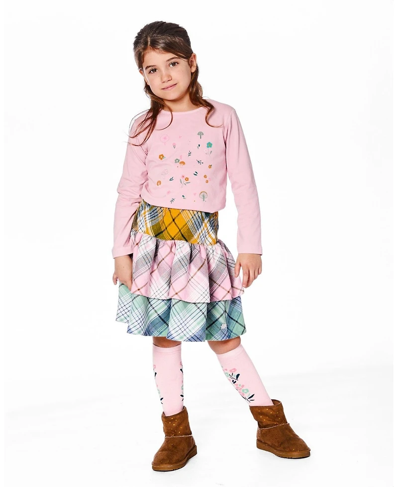 Deux par Big Girls Cotton Long Sleeve T-Shirt Dusty Pink