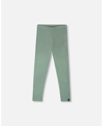 Deux par Baby Girl Super Soft Ribbed Leggings Sage Green