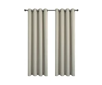 Kate Aurora 100% Hotel Blackout Thermal Insulated Grommet Curtains (2 Pack