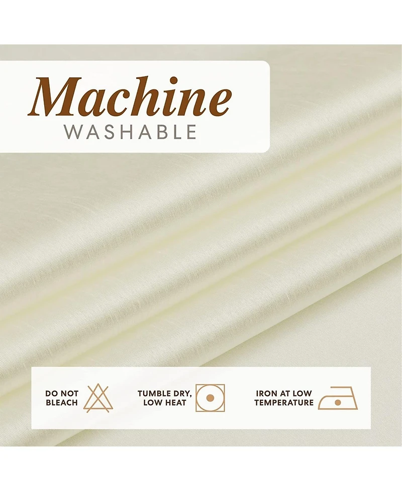 GoodGram 2 Piece Sheer Voile Faux Silk Spring & Summer 84 in. L Grommet Top Curtain Panels - 52 W x L, Seaside Blue