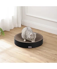 The Licker Store Nelson 20.13" Modern Cardboard Round Bowl Cat Scratcher with Catnip