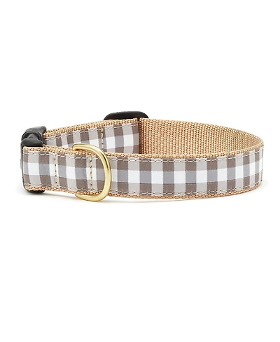 Up Country Gray Buffalo Check Dog Collar