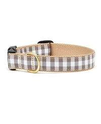 Up Country Gray Buffalo Check Dog Collar
