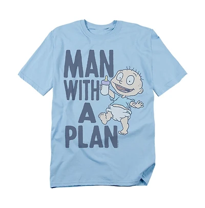 Logovision Men's Rugrats Man With A Plan T-Shirt