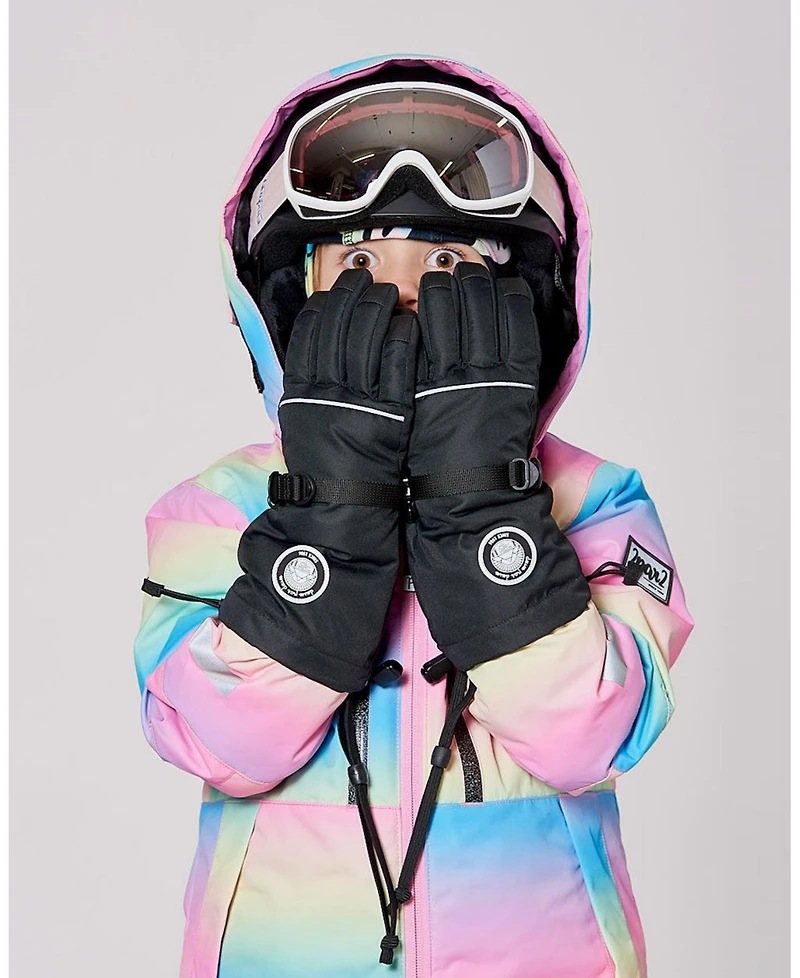 Deux par Kids Unisex Winter Teknik Gloves Black - Child