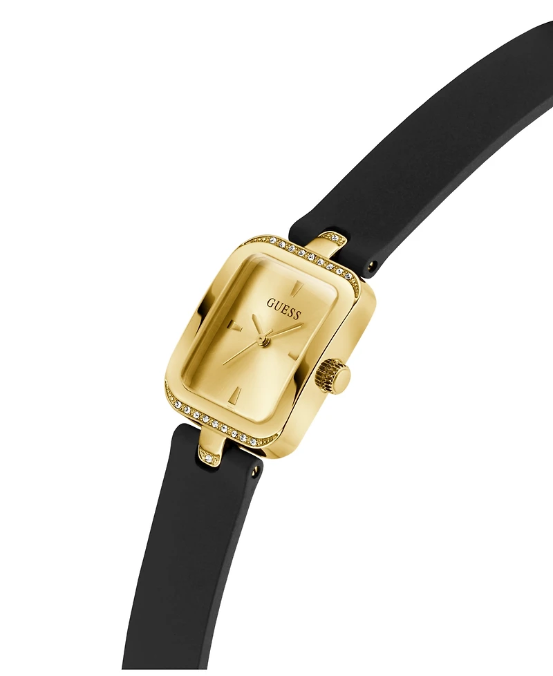 Guess Women's Black Gold Tone Analog Watch, 22mm