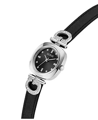Guess Women's Black Silver Tone Analog Watch, 28mm