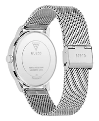 Guess Men's Silver Tone Analog Watch, 40mm