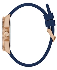 Guess Men's Blue Rose Gold Tone Analog Watch, 41mm
